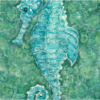 aqua seahorse