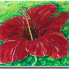 hibiscus rug image shadow