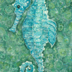 aqua seahorse